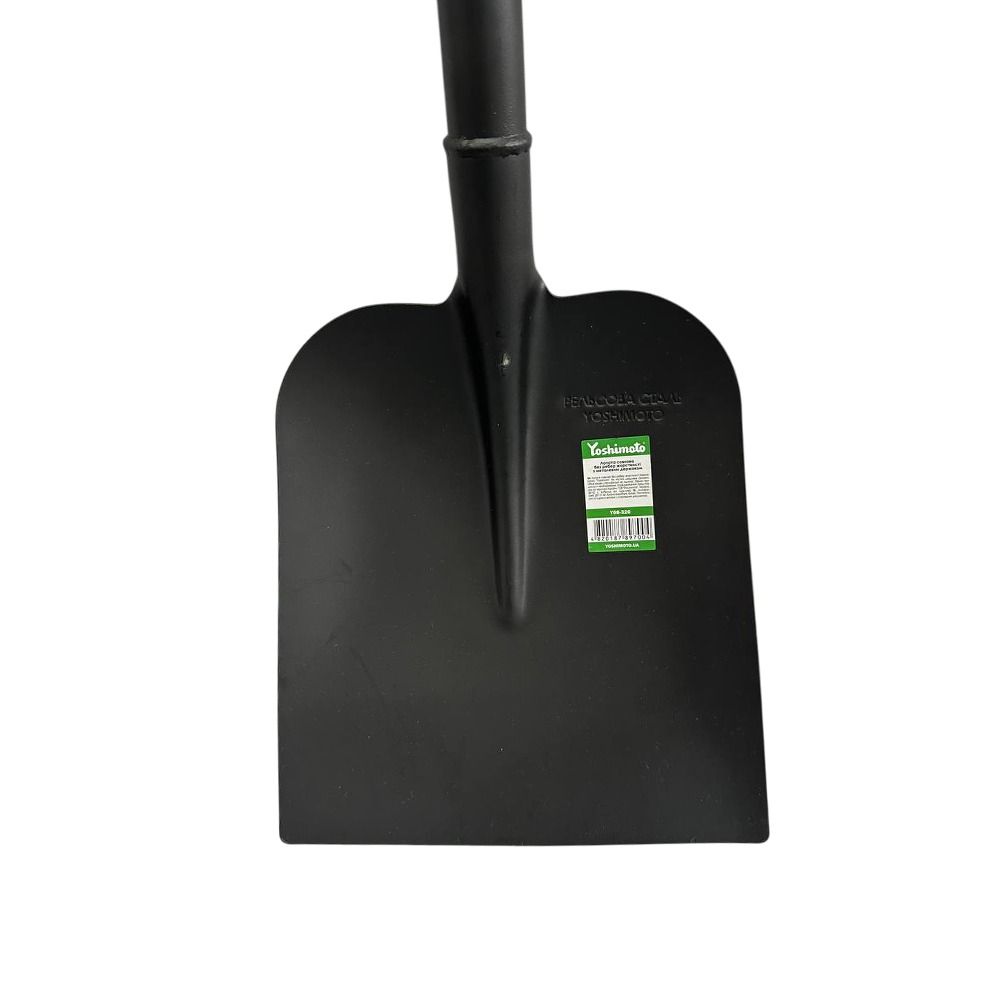 Лопата совковая Yoshimoto без ребер жесткости с металлической рукояткой
