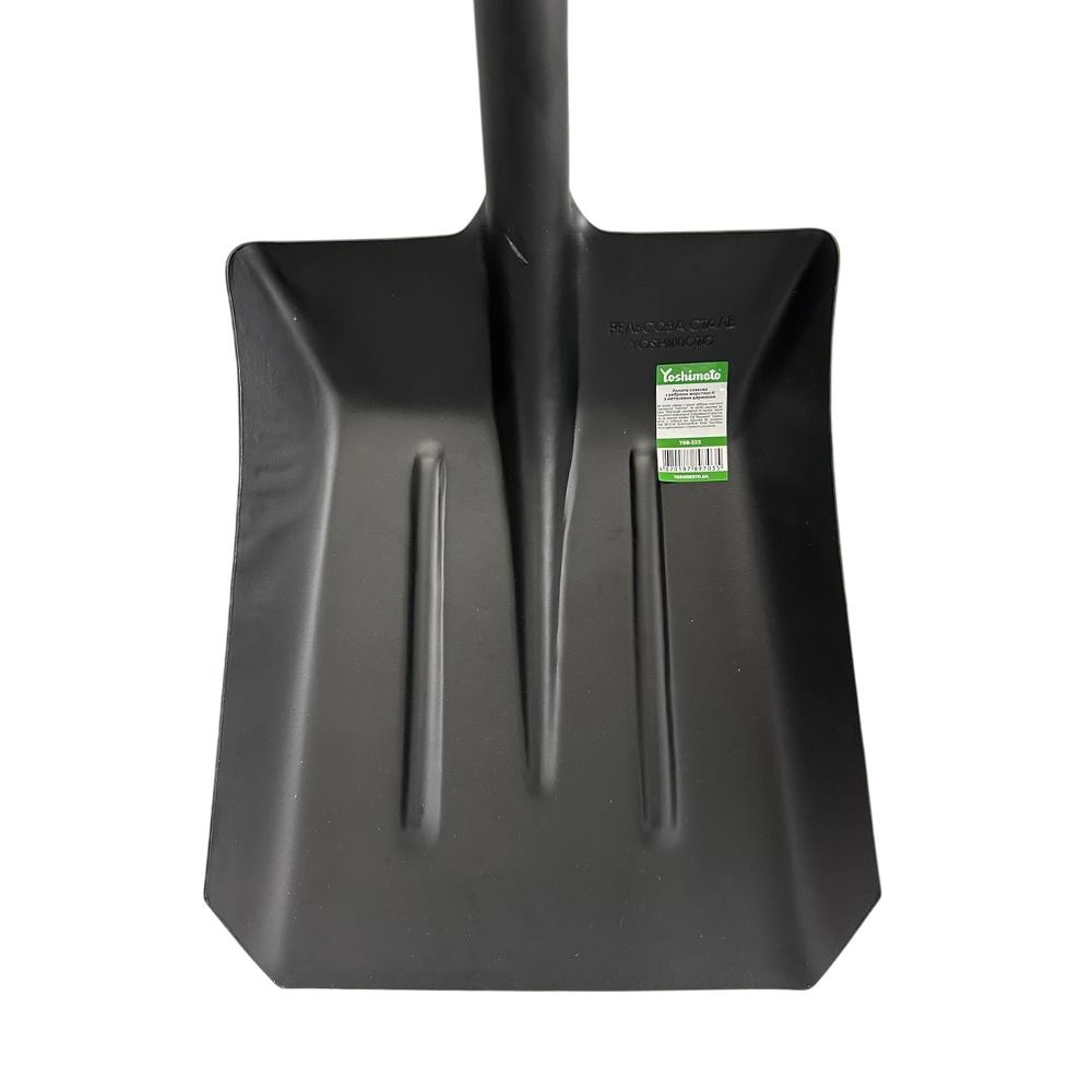 Лопата совковая Yoshimoto с ребрами жесткости с металлической рукояткой