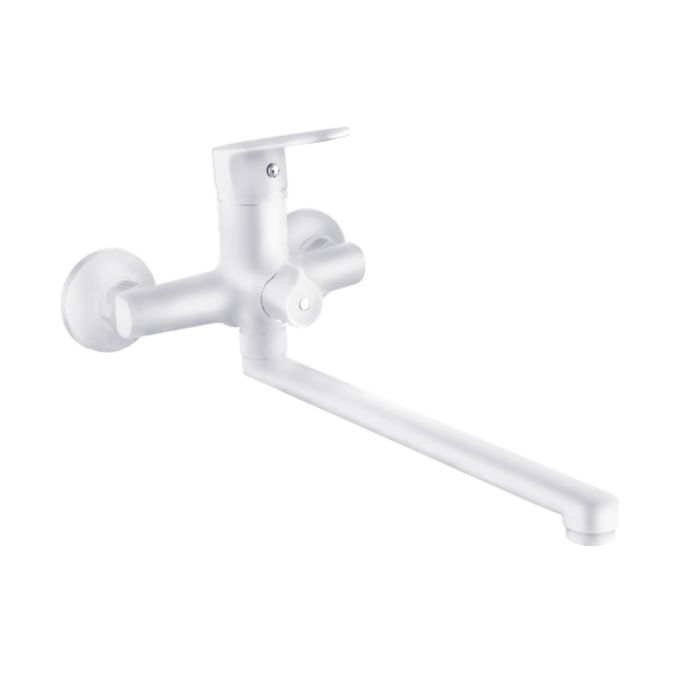 Змішувач s37 Ø35 для ванни излив прямий 350мм дивертор вбудований картриджний (W) AQUATICA