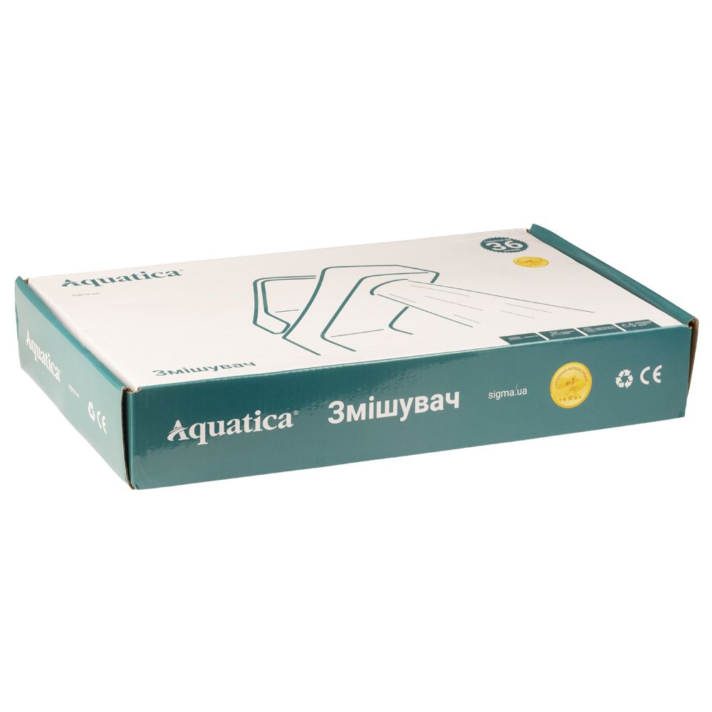 Змішувач s45 Ø40 для кухні вилив високий вухо на гайці AQUATICA