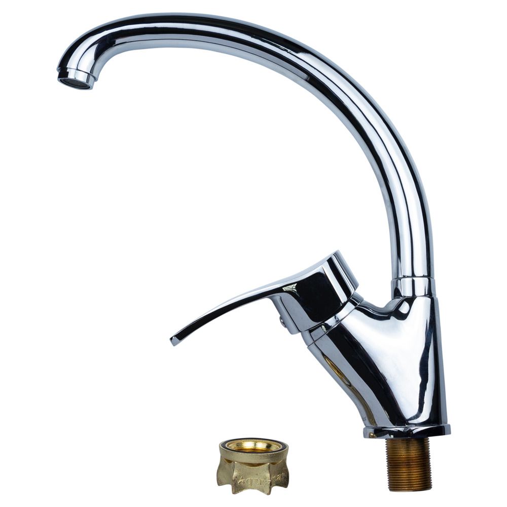 Змішувач ML Ø40 для кухні гусак вухо лат. шток на гайці AQUATICA ML-4B441C