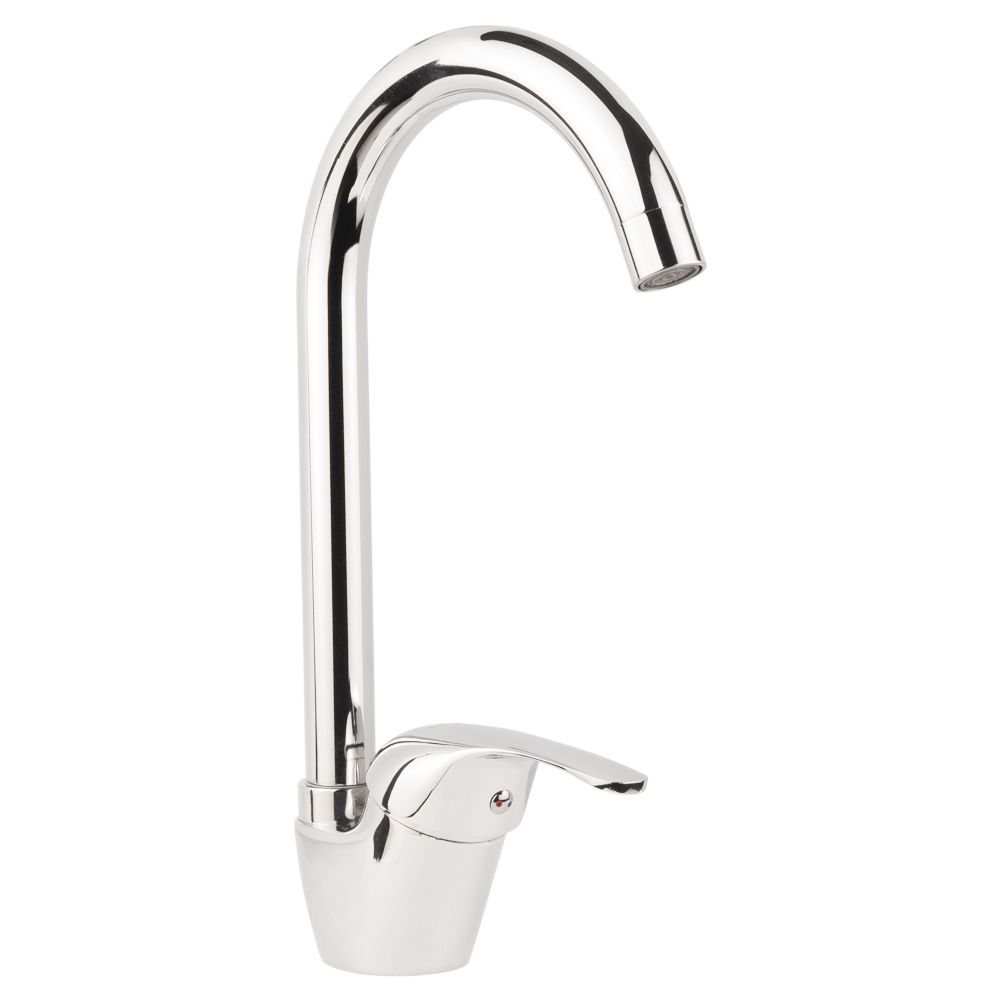 Змішувач s55 Ø40 для кухні вилив високий вухо на гайці AQUATICA