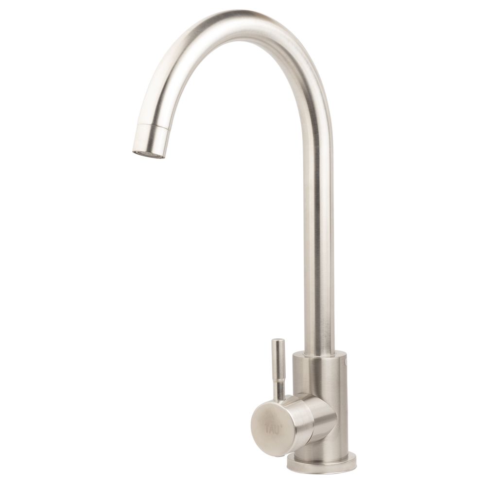 Змішувач s20 Ø35 для кухні вилив вухо на гайці (без шлангів) SS TAU