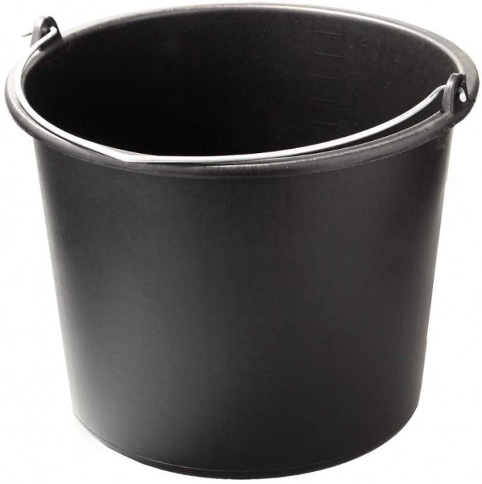 Відро пластикове чорне 12л ПТ-6250