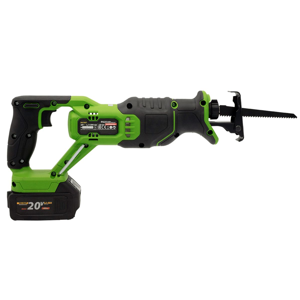 Акумуляторна шабельна пила Procraft PSS35 (Без акб та зп)