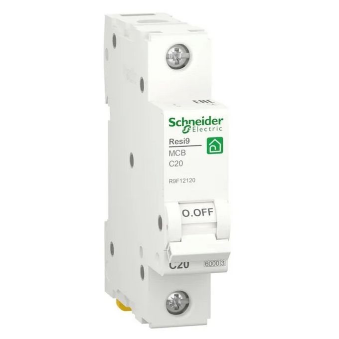 Автоматичний вимикач 6kA 1P 20A C RESI9 Schneider