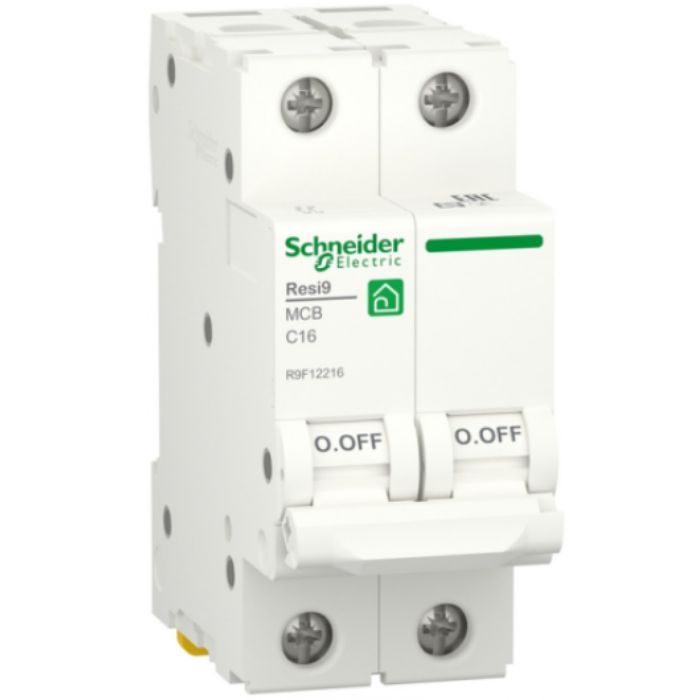 Автоматичний вимикач 6kA 2P 16A C RESI9 Schneider