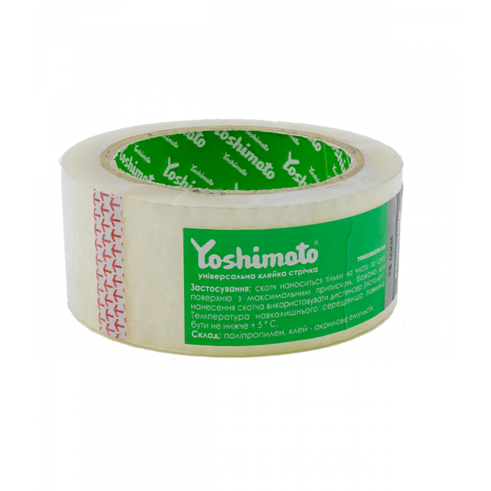 Скотч Yoshimoto 45мм*100м, 38 мкм, прозорий
