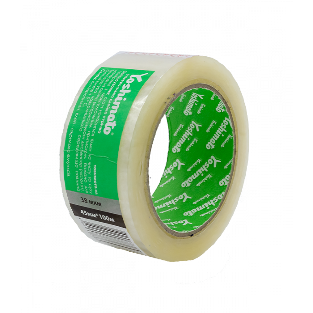 Скотч Yoshimoto 45мм*300м, 38 мкм, прозорий