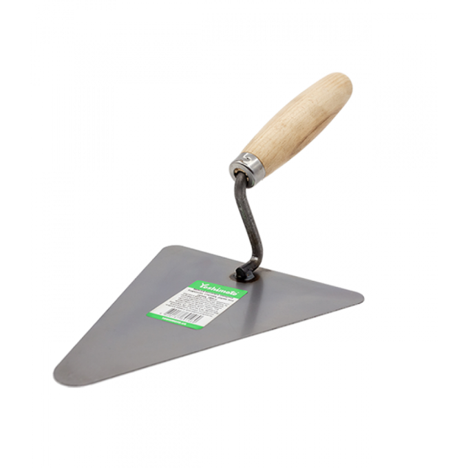 Кельма бетоняра Yoshimoto трикутна, сталева, дерев`яна ручка, 180мм
