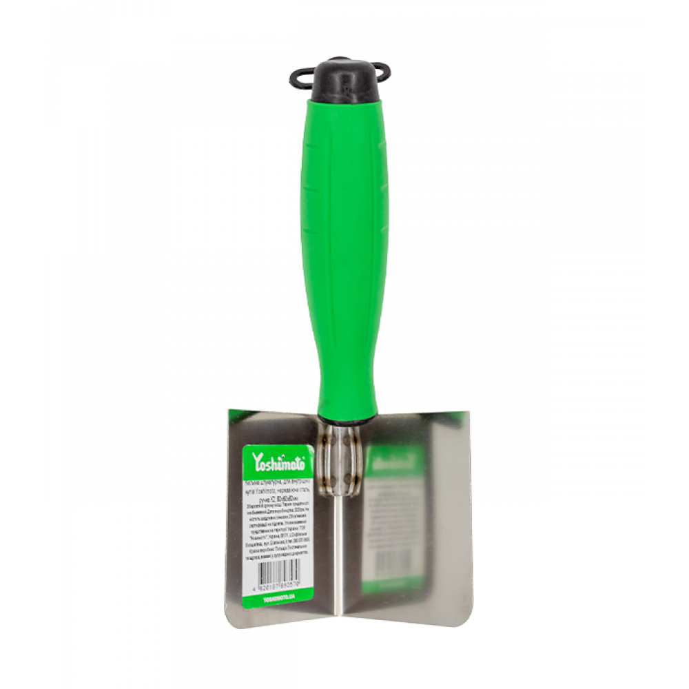 Кельма штукатура Yoshimoto, для внутрішніх кутів, нержавіюча сталь, ручка 2К, 80х60х60мм