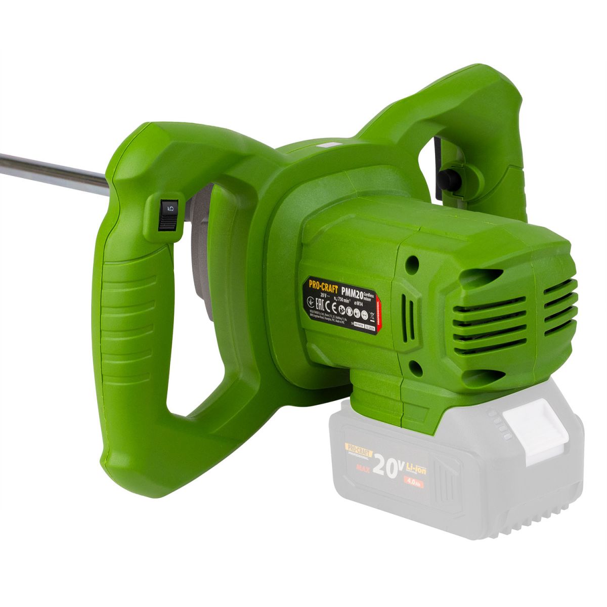 Акумуляторний будівельний міксер Procraft PMM20 (без акб та зп)