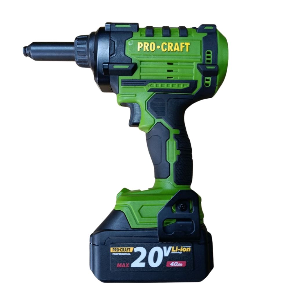 Аккумуляторный заклепочный пистолет Procraft PRG20 (с 2 акб и зп)