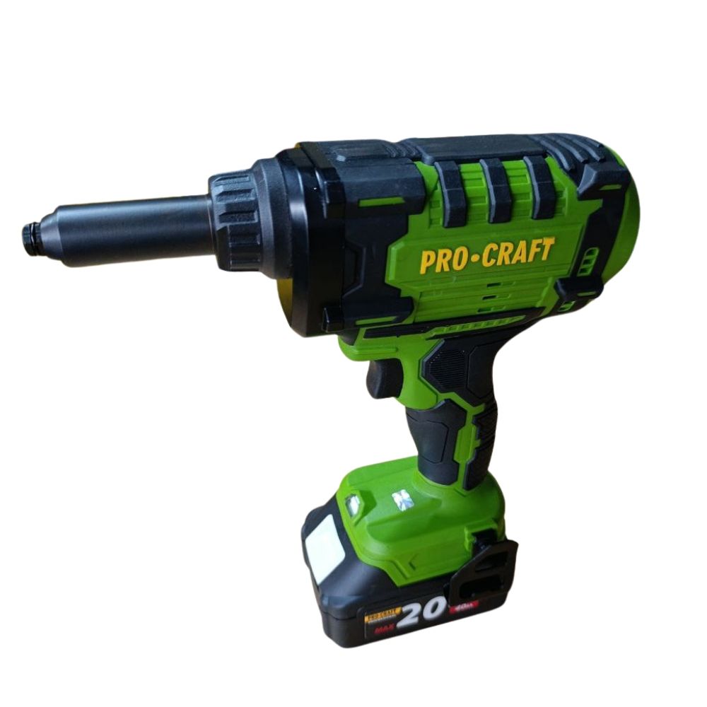 Аккумуляторный заклепочный пистолет Procraft PRG20 (с 2 акб и зп)