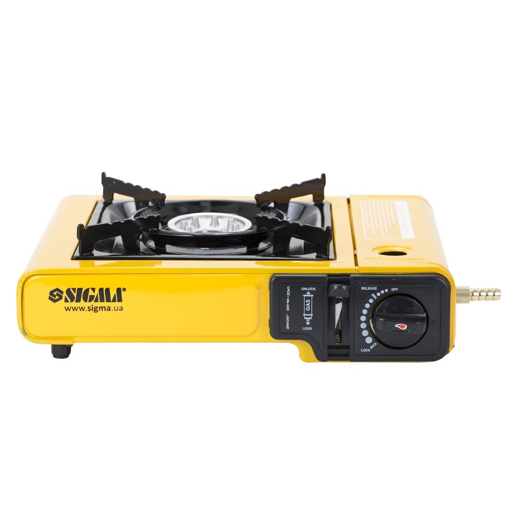 Плита газова одноконфорочна з п'єзопідпалом і адаптером (кейс) SIGMA