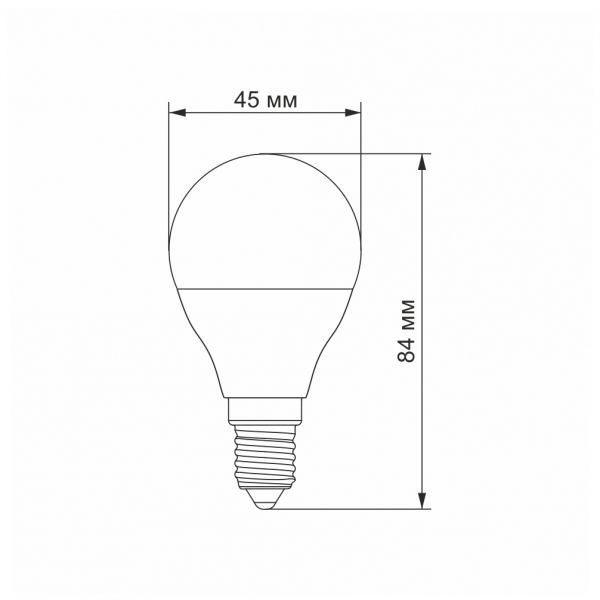 LED лампа VIDEX  G45e 7W E14 4100K