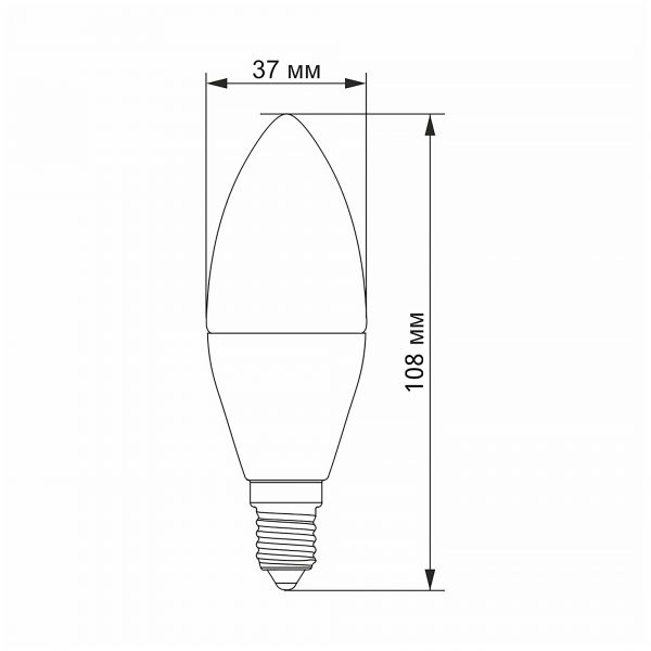 LED лампа VIDEX C37h 6W E14 4100K