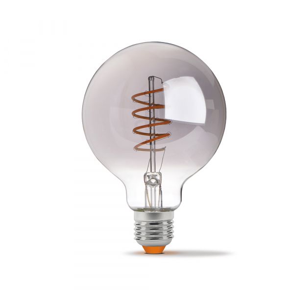 LED лампа VIDEX Filament G95FGD 4W E27 2100K дімерна графіт