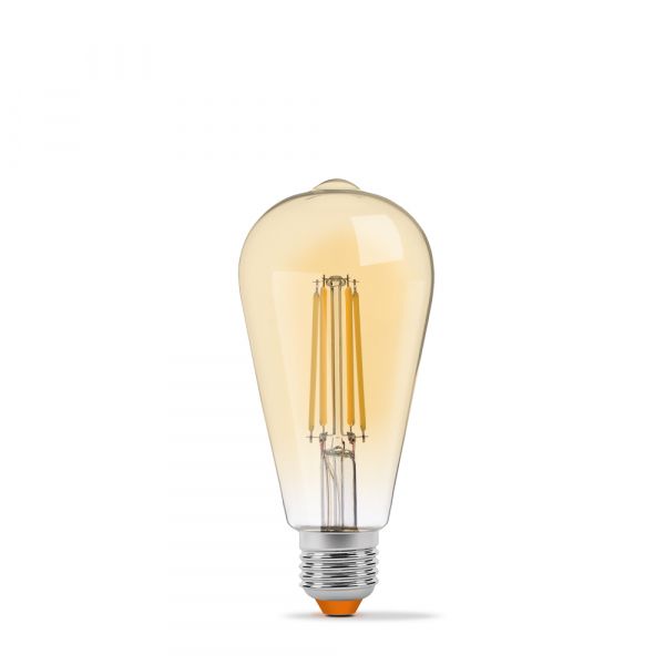LED лампа VIDEX Filament ST64FAD 6W E27 2200K дімерна бронза