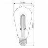 LED лампа VIDEX Filament ST64FAD 6W E27 2200K дімерна бронза