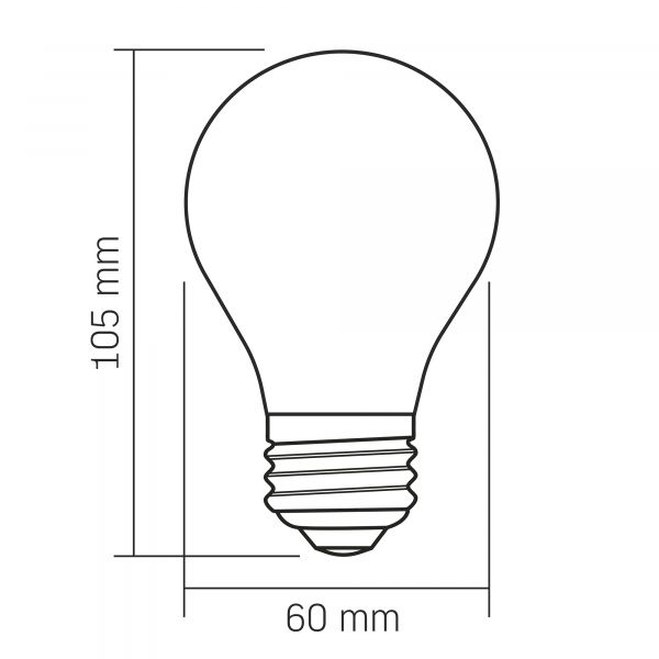 LED лампа VIDEX Filament VL-DA60MO 4W E27 3000K Porcelain dimmable