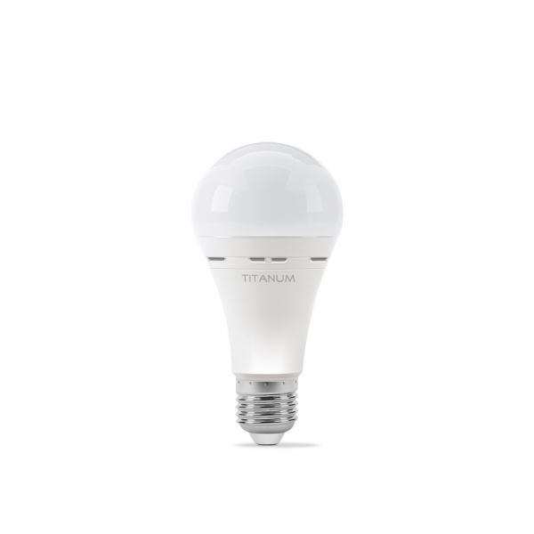 LED лампа акумуляторна TITANUM A68 10W E27 4000K 220V