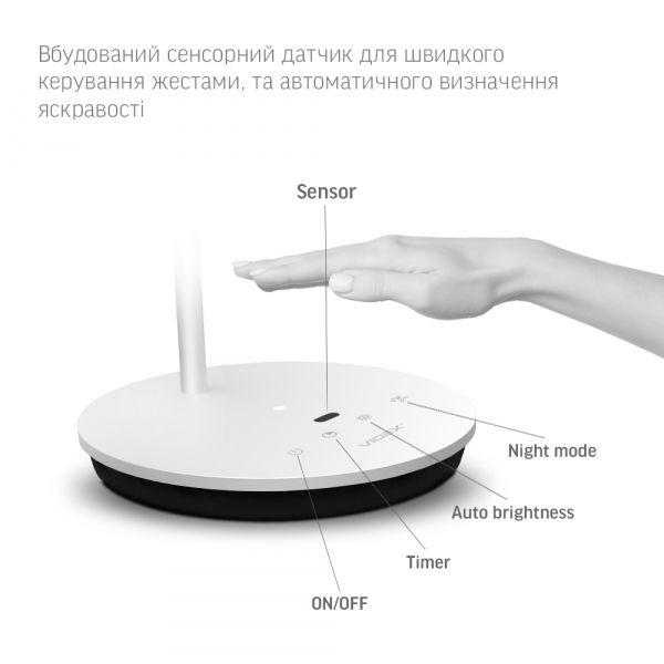 LED лампа настiльна VIDEX VL-TF15W 20W 4100K біла