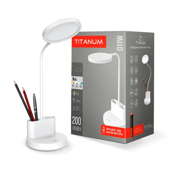 LED настольная лампа с аккумулятором TITANUM TLTF-011W 6W 2700-6000K