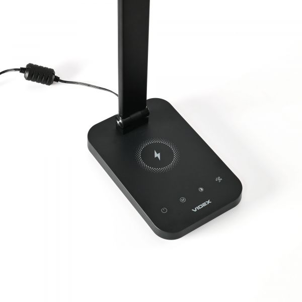 LED лампа настiльна з бездротовою зарядкою VIDEX VL-TF17B 18W 1800-6500K