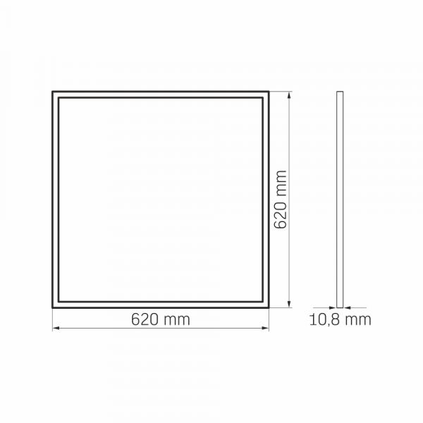 LED панель VIDEX 40W 6000K 62x62 220V