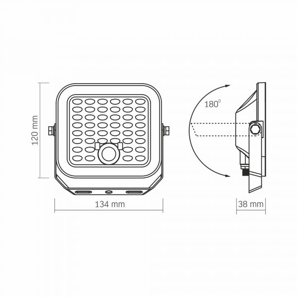 LED прожектор автономний VIDEX VL-FSO4-205-S 1400Lm 5000K