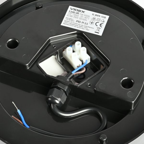 LED світильник ART IP65 круглий VIDEX 15W 5000K Black