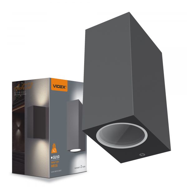 LED Світильник архітектурний AR012G IP54 VIDEX GU10x2