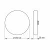 LED світильник безрамковий круглий VIDEX 15W 4100K