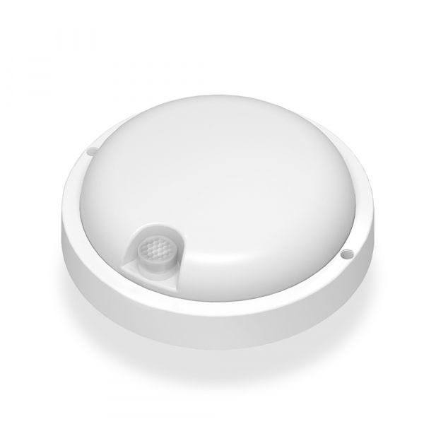 LED світильник з датчиком ІК IP54 круглий VIDEX 12W 5000K сенсорний білий