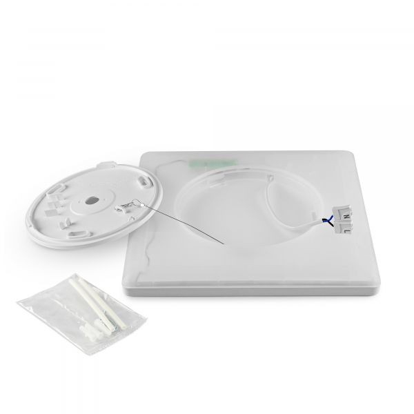 LED світильник з декоративною підсвіткою квадратний VIDEX DL3S 24W 4000K Білий