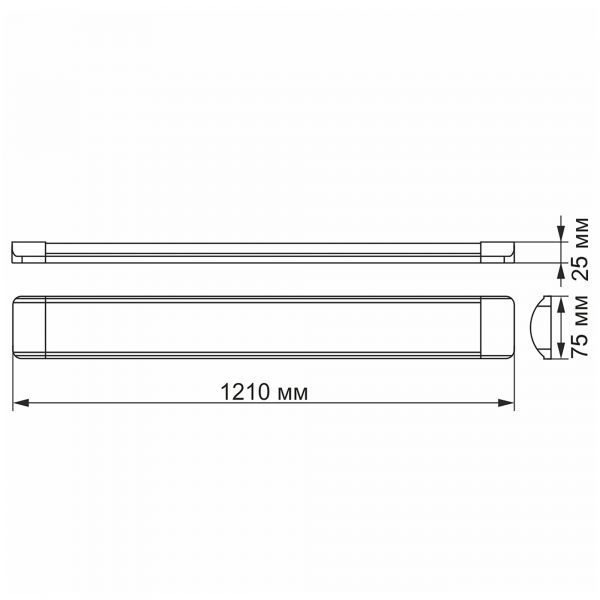 LED светильник линейный VIDEX 36W 1,2М 5000K