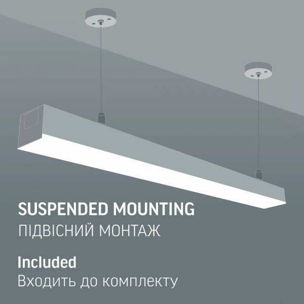 LED светильник линейный VIDEX BN03 30W 0.6М 5000K 220V Black