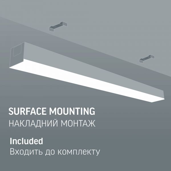 LED светильник линейный VIDEX BN03 30W 0.6М 5000K 220V Black