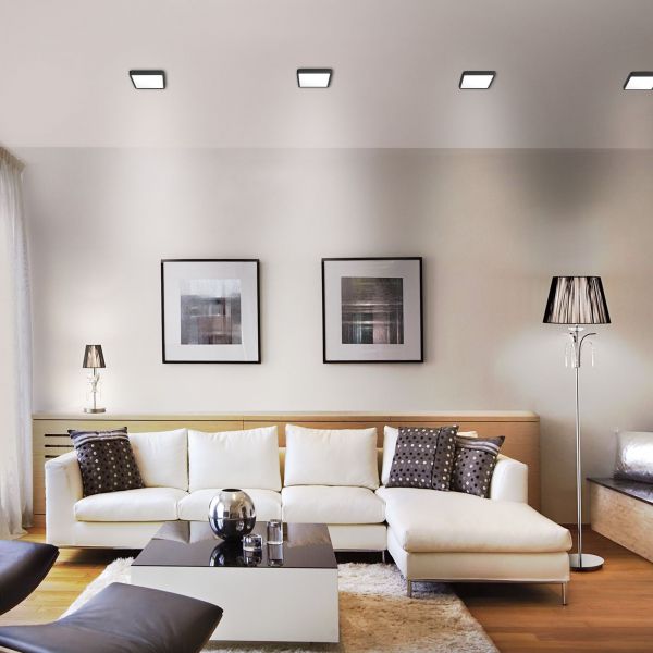 LED Светильник накладной квадрат VIDEX 18W 5000K Black