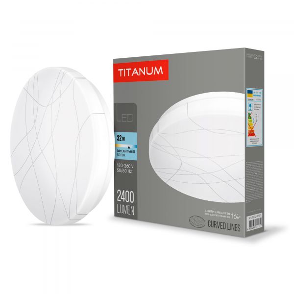LED светильник настенно-потолочный TITANUM 32W 5000K Кривые линии