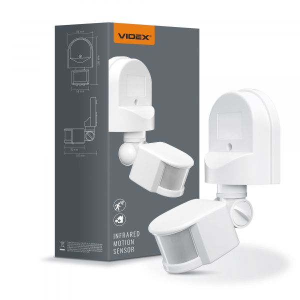 Датчик руху та освітленості VIDEX VL-SPW02W 220V 1200W інфрачервоний