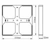 Рамка накладного монтажа безрамочного квадратного светильника VIDEX (VL-DLFS-33SF)