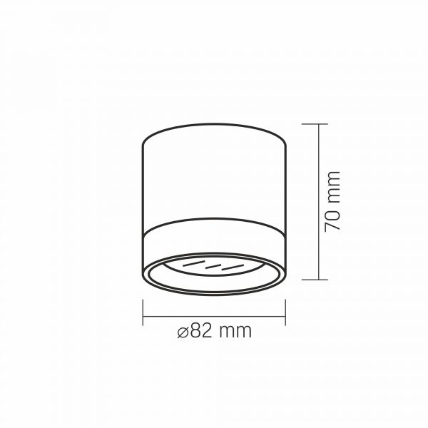 Светильник VIDEX IP44 под лампу GX53 накладной Белый VL-SPF19A-W