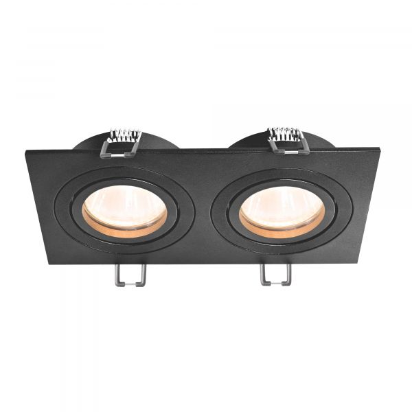 Светильник VIDEX под лампу 2xGU10 врезной Черный (VL-SPF23S-B)
