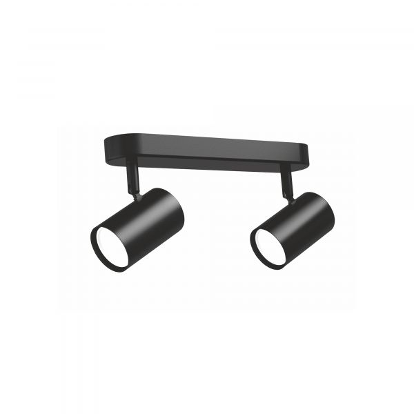 Светильник VIDEX под лампу 2xGU10 накладной поворотный черный VL-SPF05B-BPB