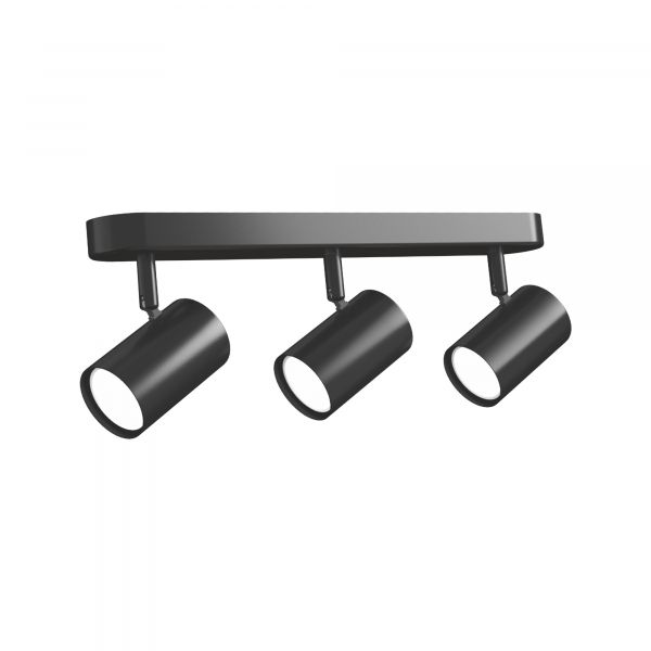 Светильник VIDEX под лампу 3xGU10 накладной поворотный черный VL-SPF05B-WFB