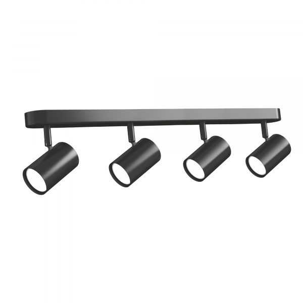 Светильник VIDEX под лампу 4xGU10 накладной поворотный черный VL-SPF05B-WPB