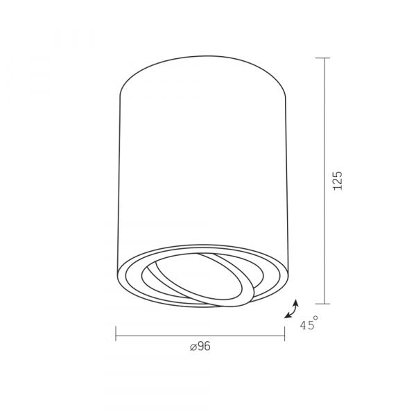 Светильник VIDEX под лампу GU10 накладной Белый VL-SPF13A-W