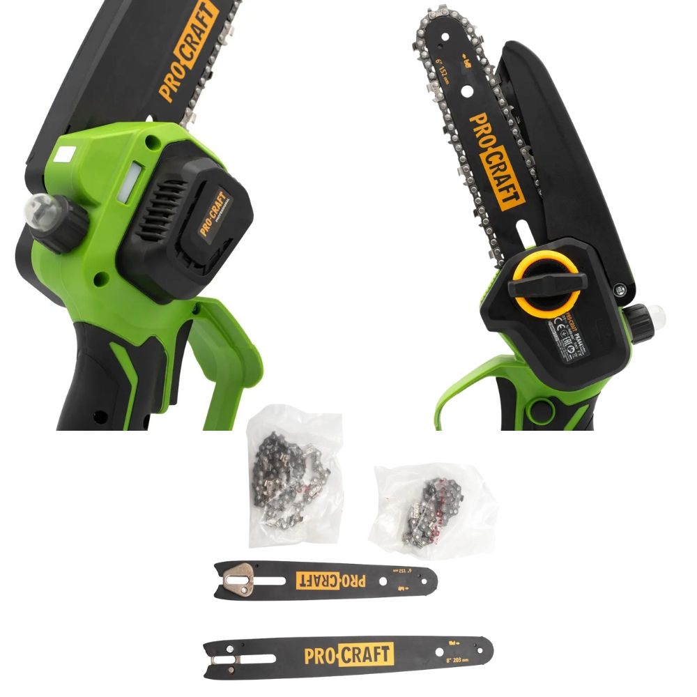 Набір Акумуляторна міні пила Procraft PKA44 (з 2 АКБ та з/п)+Олива для ланц. 200мл